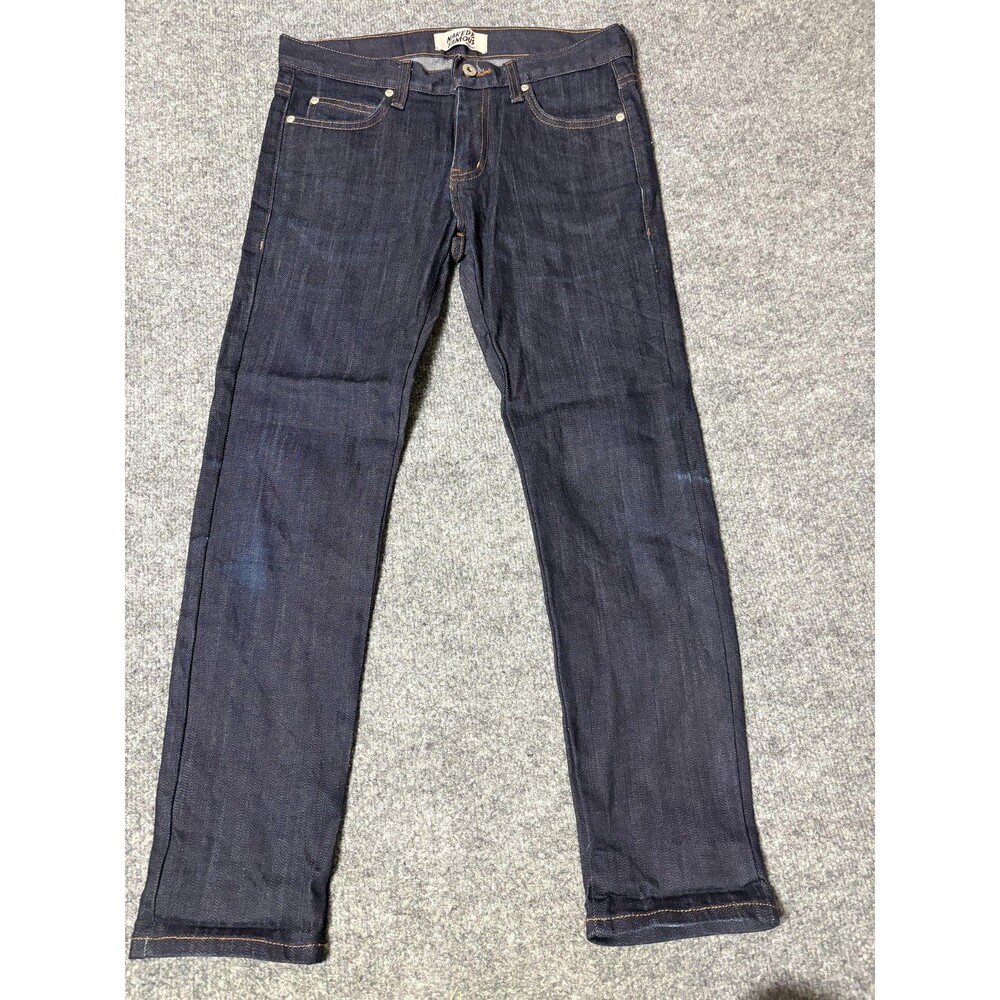Naked & Famous Denim Super Guy Jeans Mens 30x27 Blue Slim Stretch Indigo Taper